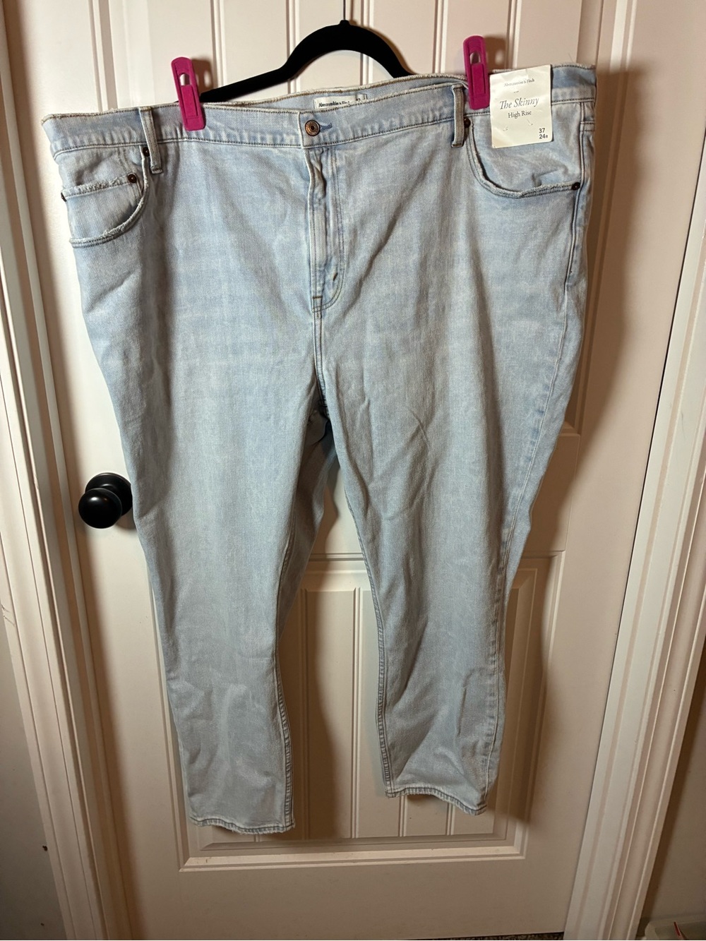Abercrombie & Fitch Light Wash High-Rise Skinny Jeans